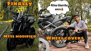 Installed wheel covers in mt15 || mt 15 modifications || wheel covers