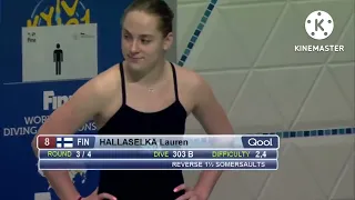 Lauren Hallaselka from Finland world junior Diving championship.