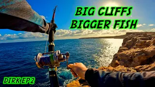 Cliff Fishing For The Biggest One Ive Ever Caught