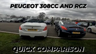 PEUGEOT 308CC AND RCZ QUICK COMPARISON 🎥 THEY ARE THE SAME CAR UNDERNEATH!! #PEUGEOT #RCZ #308CC