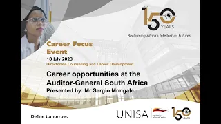 Career opportunities with the Auditor- General South Africa (AGSA)