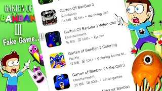 Fake Garten of Banban 3 in Play Store 😬 | Shiva and Kanzo Gameplay