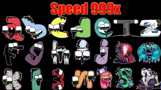 Alphabet Lore But Everyone Crispy - Evil - Baby - Rainbow Friend (Speed 999X)