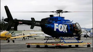 Bell 407 Helicopter Pilot Rob Waves Before Departing in Helicopters Inc. News Chopper N50Q