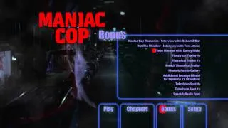 Menu Design Package: MANIAC COP (Blu-ray)