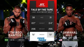 Thiago Santos vs Jamahal Hill Full Fight Full HD