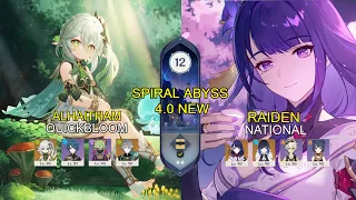 [F2P] NEW Spiral Abyss 4.1 Floor 9-12 (36 Stars)  Raiden National & Alhaitham Quickbloom