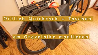 Ortlieb Quickrack und Gravel Pack am Gravelbike montieren für Fahrradreisen und Bikepacking Rose