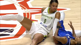 😂 "My Bad" - Satou Sabally Apologizes After Knocking Over Bonner | Dallas Wings vs Connecticut Sun