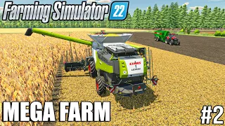 FIRST BIG CORN HARVEST - 180.000 Liters | MEGA FARM Challenge | Farming Simulator 22 Timelapse #2