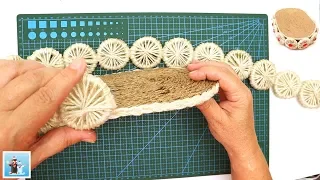 Super Easy DIY Serving Tray from Jute Rope Handicraft Ideas