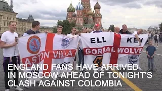 England Fans Gather In Red Square For Colombia Clash - Russia 2018 World Cup