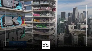What's next for the abandoned graffiti covered high rise apartments in downtown LA?
