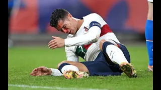 Cristiano Ronaldo nose injury😱 against Czech Republic