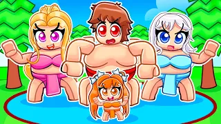 Roblox but We Became The STRONGEST SUMO Family!