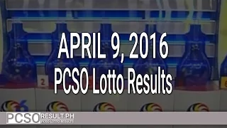 PCSO Lotto Results April 9, 2016 (6/55, 6/42, 6D, Swertres & EZ2)