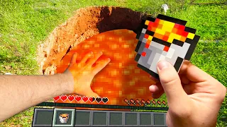 Minecraft in Real Life POV REALISTIC LAVA Texture Pack #Skreeper