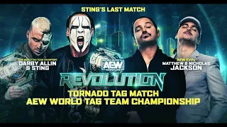 Highlights AEW Revolution 2024- Sting Last Match - Darby Allin & Sting Vs Matthew & Nicholas Jackson