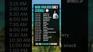 Unlocking Success: Inside Mark Wahlberg's Daily Routine for Optimal Productivity and Well-being