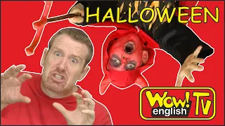 Halloween Trick or Treat Steve and Maggie Stories for Kids | Speaking Wow English TV