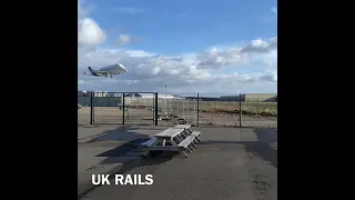 HD “Amazing perfect Go Around”   Airbus Beluga!   Hawarden Airport   strong crosswinds   UK storms