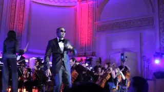 Jay-Z performing at Carnegie Hall with Nas and Alicia Keys