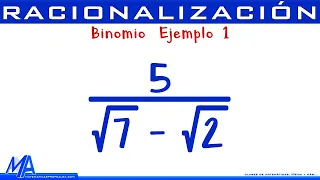 Racionalización | Denominador Binomio Ejemplo 1