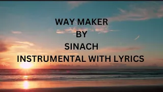 WAY MAKER BY SINACH INSTRUMENTAL WITH LYRICS LOW KEY