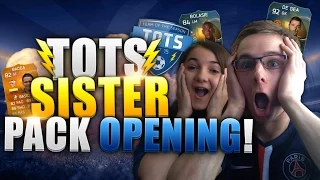 OMFG THE GREATEST SISTER FIFA 15 TOTS PACK OPENING EVER!! SHE GOT A INSANE BLUE!!