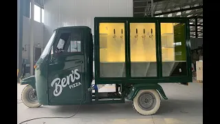 Mobile Beer Tap Truck Vintage Ape Bar Outdoor Craft Cocktails Snack Food Cold Brew Coffee Drink Cart