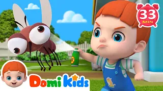 Mosquito Go Away💥🦟 + More | Sing Along Domikids | Best Kids Songs and Nursery Rhymes