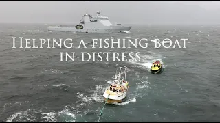 Hurtigruten MS Nordlys helping a fishing boat in distress and handover to the coast guard