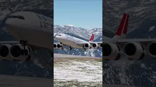 Iced runway, try to land with sled? simulation