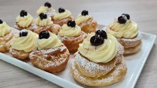 father's day : best cream puff - baked and fried italian cream puff ( turn on subtitles) easy recipe