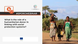 What is the role of a humanitarian donor in linking with social protection systems?
