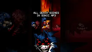 ALL DEATH SCENES IN SONIC.MP3 #shorts #donic #exe #sonicexe #tails #knuckles #mp3 #horror #luigikid