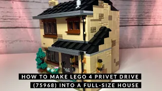 Lego Harry Potter 4 Privet Drive  75968 - How to modify it into a full house with Uncut Blooper!