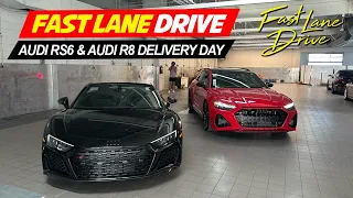 Audi RS6 and Audi R8 spyder delivery day!