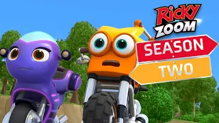 Troy's Little Trick ⚡️Season Two ⚡️ Motorcycle Cartoon | Ricky Zoom