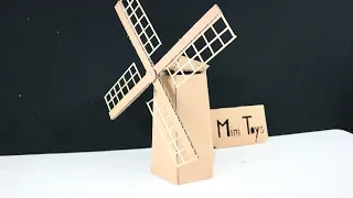 How to Make a Windmill Cardboard - DIY Windmill