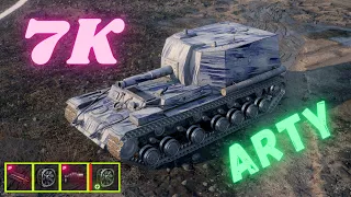 212А  - 7K Damage Arty  WoT Replay,World of Tanks