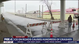 Ice on roads causes hundreds of crashes across Dallas