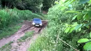 BMW 525ix stuck in the mud