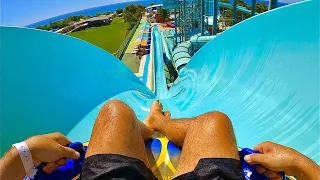 Blue Uphill Water Slide at Dolusu Park Kemer