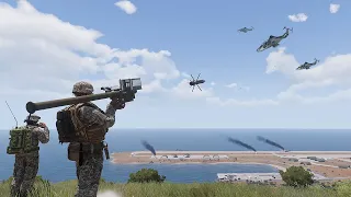 Anti-Air Stinger Missile Destroyed 4 RAH-66 Comanche Helicopter - Shot Down In Action - ArmA 3