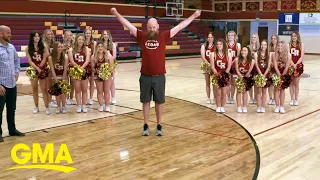 Dads supporting their cheerleader daughters go viral on TikTok l GMA