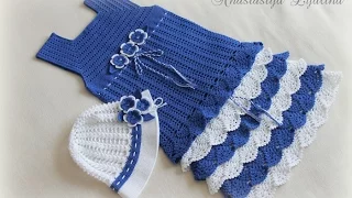 Crochet Patterns| for free |crochet baby dress| 1525