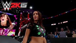 Brie Bella as AJ Lee vs. Nikki Bella - WWE2K15 Match