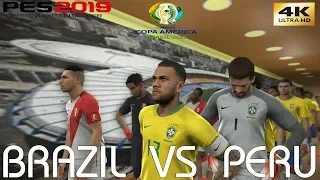 PES 2019 (PC) Brazil vs Peru | COPA AMERICA FINAL | 07/07/2019 | 4K 60FPS