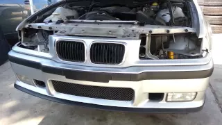 BMW E36 M3 Front Bumper Cover Removal 325i 323i 325is 328is